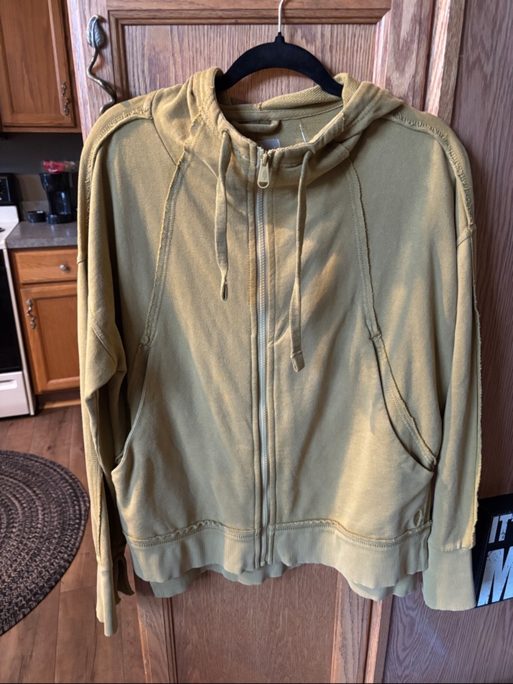 FP Movement by Free People Mustard Yellow Zip-Up Hoodie